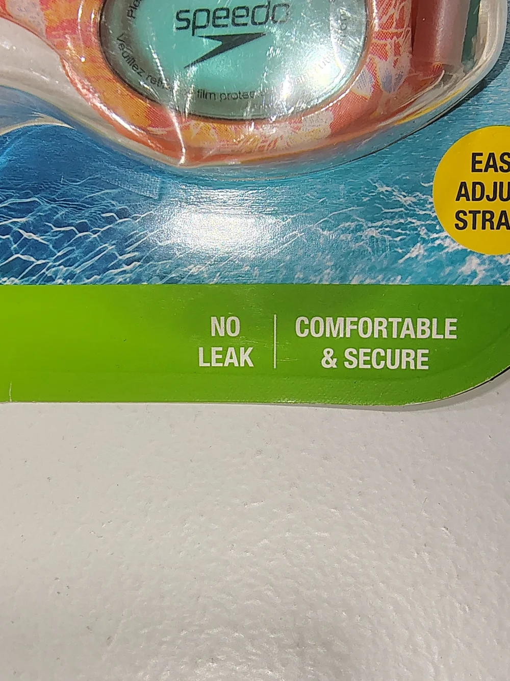 Speedo Kids Glide Print Swim Goggles Amber Wave Bright,Ages 3-6 Best Fit New NWT